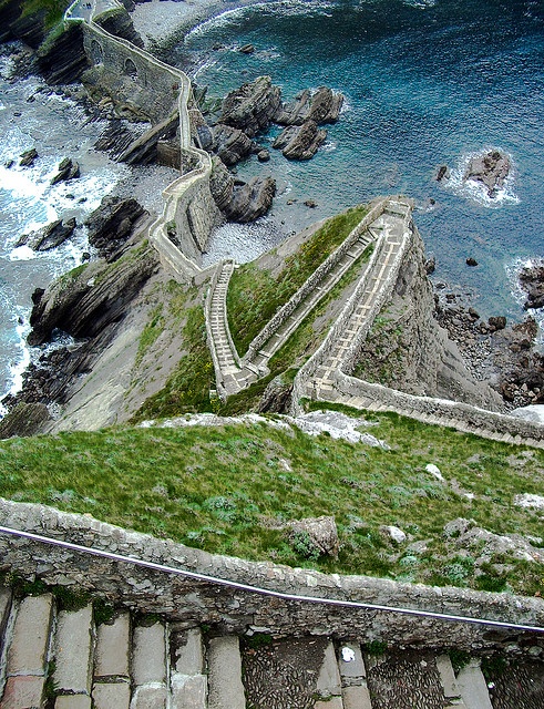 Windy paths, Basque, Spain