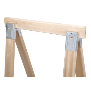 Make your own sawhorses with brackets from Lowes or Home Depot under $8 and scrap 2.4s.